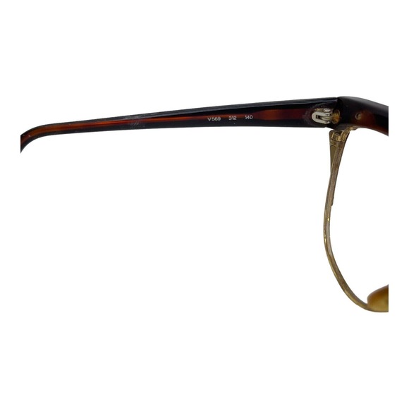 Oliver Valentino Sunglasses Frame Only V569 312 Black Gold Cat eye Lenses H6259 - Picture 5 of 7